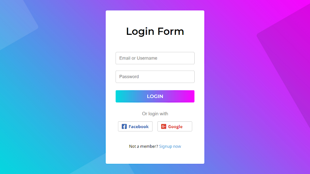 Animated Login Form using HTML CSS & JavaScript